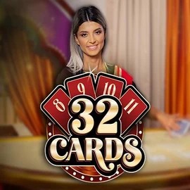 32 Cards online game logo by Ezugi on spindynasty.eu