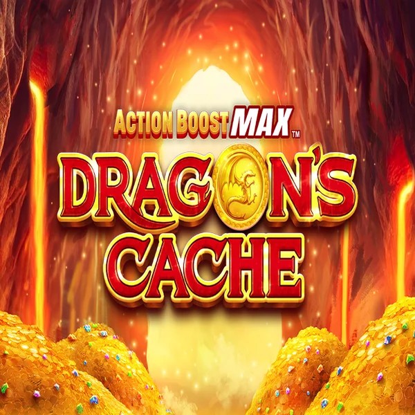Slots logo of Action Boost Max Dragon's Cache from SpinPlay Games at Spin Dynasty Casino